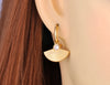 Gold Plated Fan Shape Chunky Open Hoops Earrings Blue Green White Cubic Zirconia Hoop Earrings For Women Girls - Image 6