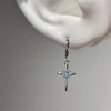 1pcs Shiny Zircon Cross Earrings for Women Stainless Steel Ear Bone Nail Ear Accessories - Image 5