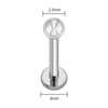18G/16G Titanium Ball Threadless Push Pin Labret Stud Earring Nose Tragus Cartilage Conch Helix Piercing - Image 9