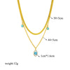 316L Stainless Steel Butterfly Moon Lock Blue Eyes Pendant Necklace For Women Multilayer Choker Chain Jewelry Gifts - Image 40