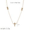 Stainless Steel Zircon Pendants Necklace Anklet Set Elegant Women High-quality Jewelry Gifts - Image 12