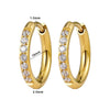 1 Pair Titanium Classic Pave CZ Huggie Earrings 18G Platinum Plated Lightweight Earlobe Hoop Ear Piercing - Image 12
