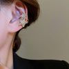 Full Rhinestone C-shaped Ear Clip For Women Stainless Steel Silver Color Wide Geometric Non Piercing Ear Cuff Jewelry - Image 7