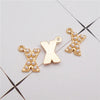 10-26PCS Alphabet Charms With Plastic Pearl Alloy Gold Color English Letter Pendant Necklace Bracelet Jewelry Accessory - Image 11