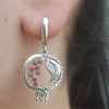Pomegranate Dangle Earrings Jewelry Filled Cubic Zirconia Birthstone Bride Princess Wedding Hollow Earring - Image 2