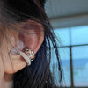 Zircon Double-layer Ear Cuff No Piercing Earring Punk Unique Metal Geometric Ear Clip for Women Jewelry - Image 4