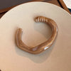 Unique Irregular Acrylic Cuff Bracelets for Women Simple Texture Multicolor Geometric Open Bangle Female Jewelry - Image 2