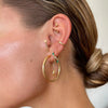 Dplaopa Silver Gold 25MM Hoop Big Marqulse Loops Women Drop Chain CZ Earring Jewelry - Image 4