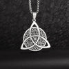 Retro Celtic Knot Pattern Disc Cross Pendant Necklace for Men Gothic Punk Street Jewelry Gift - Image 45