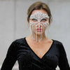 Stonefans Sexy Tassel Mask Bridal Face Glitters Custumes Full Halloween Facial Women's Luxury Rhinestone Long Masks Acessories