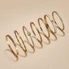 Classic Women's Stainless Steel Bracelets Set Multiple Gold Color Bangles Jewelry Accessory Gift - Image 4