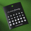 12 Pairs Set Stainless Steel Stud Earrings with Zircon Buds Round Earrings Unisex Jewelry Gifts - Image 12