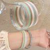 Glass Imitation Jade Bracelet Women Elegant Jingle Bangle Girl No Fading No Pungent Smell Bracelets Charm Jewelry - Image 3