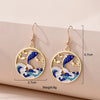 Cute Animal Drop Dangle Earrings For Women Girls Cat Rabbit Koi Dragon Colorful Enamel Golor Color Earrings - Image 6