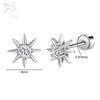 ZS 2pcs/lot Flower Shaped Stud Earrings 316L Stainless Steel Ear Studs Crystal Pearl Cartilage Earring Heart Ear Piercings 20G - Image 10