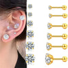 Stainless Steel Screw-Back Piercing Stud Set with 2 mm to 8 mm Details - Image 1