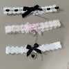 Elegant Pink Black Lace Bowknot Zircon Heart Choker Necklace for Women Gothic Short Collar Necklace Y2K Jewelry Gifts - Image 1