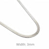 Stainless Steel Herringbone Necklace in 2 mm to 5 mm Widths and 40 cm to 50 cm Lengths - Image 11