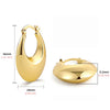 Punk Gold Plated Stainless Steel C Shape Croissant Chunky Hoop Earrings for Women Twisted Polished Circle Huggie Ear Jewelry - Image 8