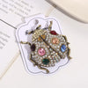 cartoon rhinestonne studded seven star ladybug brooch alloy enamel beetle men's women's clothing pin - Image 12