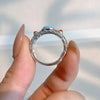 Silver Ring Vintage Pattern for Women Wedding Engagement Jewelry Shining Simulated Diamond Women Gifts - Image 5