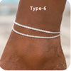 Gold Plated Ankle Bracelets for Women, Stainless Steel Cuban Link Chain Layered Anklet Set for Teen Girls Jewelry - Image 12