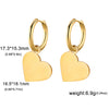 Stainless Steel Gold Color Drop Earrings Women Round Heart Flower Sun Totem Pendant Hoop Earrings Jewelry Gift - Image 22