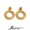 Stainless Steel Round Hollow Drop Earrings for Women Prevent Allergy Metal Daily Casual Minimalist Jewelry Gift Pvd Plated - Image 1