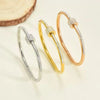 1PCS stainless steel gold small waist handmade rhinestone women's bracelet, simple and, suitab - Image 1