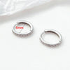 Stainless Steel Hoop Earrings with Multicolor Zircon Details - Image 8
