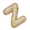 Stainless Steel Bubble Letter Necklace for Women Girls Shiny Zircon Rhinestone Alphabet 26 A-Z Dainty Balloon Choker - Image 9