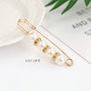 Imitation Pearl and Rhinestone Safety Pin Brooch with Multiple Designs - Image 26