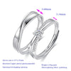 1 Pair Twist Copper Plated Platinum Resizeable Couple Rings Men Women Adjustable Overlap Opening Finger Jewelry - Image 4