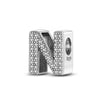 Classics 925Silver Shiny Zircon English Alphabet Beads Pendant Charms Fit Bracelet Jewelry Women Gift - Image 12
