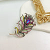 Easya Rhinestone Feather Shape Woman Clothes Brooch Classic Wedding Party Dress Crystal Accessories - Image 2