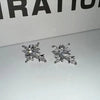 Shiny Rhinestone Zircon Cross Earrings For Women Korean Stainless Steel Earring Daily Birthday Party Y2K Jewelry Gifts - Image 4