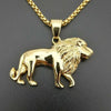 Hip Hop Gold Color 3D Round Lion Head Pendant Chain Medal Necklace Men Women Rock Rapper Jewelry Gifts - Image 15
