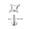16G 316L Stainless Steel Labret Stud with Decorative Screw-Fit Top for Cartilage Piercings - Image 40