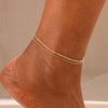 Summer Gold Color Anklets For Women Stainless Steel Firga Chain Feet Jewelry Layered Link Chain Accessory - Image 5