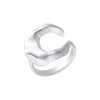 Silver Matte Finish Moon Open Rings For Women Ladies Jewelry Accessories Jewellery Argent - Image 5