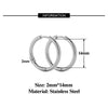 Stainless Steel Hoop Earrings Set 10 Pieces 8mm to 20mm - Image 20
