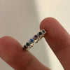 Silver Flower Colorful Stone Rings For Women Simple Retro Party Gifts Accessories - Image 4