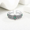 Silver Retro Pattern Adjustable Rings For Women Girls Engagement Jewelry Argent Jewellery - Image 3