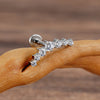 Titanium 16G CZ Cluster Climber Stud Earring Labret Helix Tragus Cartilage Stud Flatback Piercing - Image 21