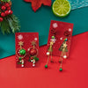 Exaggerated Enamel Christmas Tree Snowflake Candy Cane Hoop Earrings for Women Xmas Necklace Earring Year Party Jewelry Gift - Image 5