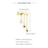 1PC Silver Tassel Chain Eight Pointed Stars Moon Earrings For Women Horse Eye Geometric Zircon Earring - Image 19