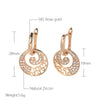 Hollow Round Pendant Paved Zircon Separable Earrings Gold Color Women Jewelry Wedding Matching Accessories - Image 2