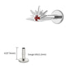 Titanium CZ Starburst Stud Earring 16G Sunrise Helix Stud Tragus Cartilage Labret Monroe Piercing Jewelry - Image 20