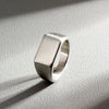 Stainless Steel Rectangular Signet Ring For Men Finger Jewelry Accessories - Image 9