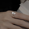 Ventfille Silver Opal Ring Female Index Finger Opening Adjustable Tail Ring Simple Jewelry Gift - Image 6